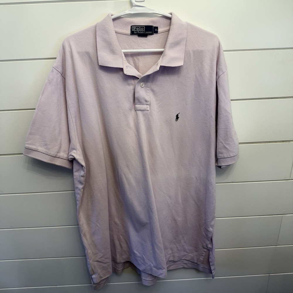 Polo Ralph Lauren Shirt Men's XL Light Pink Classic Fit 100% Cotton‎ Pony Logo